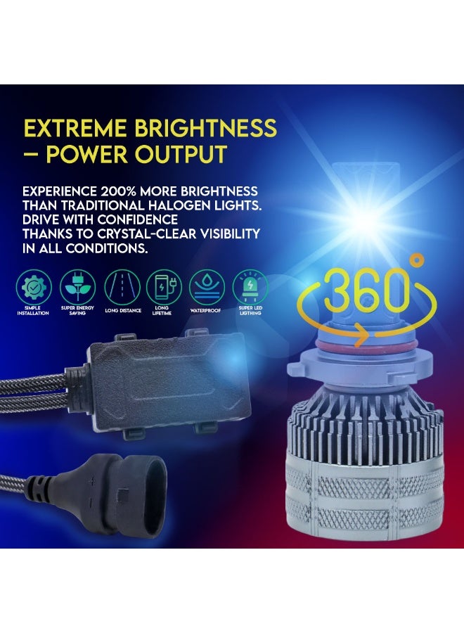 طقم لمبات ليد أمامية A70 عالية القوة 360 درجة (قطعتين) – 9006 | 130 واط | شعاع أحادي | 6000 كلفن مع درايفر | ضمان دولي لمدة 6 أشهر - Image 5